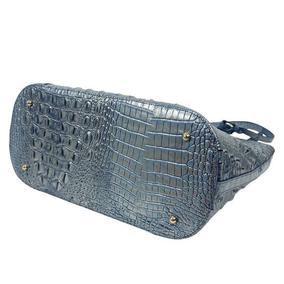 Brahmin Abigail Tote Bag Serenity Ombre Melbourne Silvery Blue Leather - Picture 4 of 11